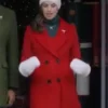 Monica A Christmas Angel Match Red Wool Coat For Sale