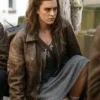 Morgane Polanski The Partisan Brown Leather Jacket For Sale