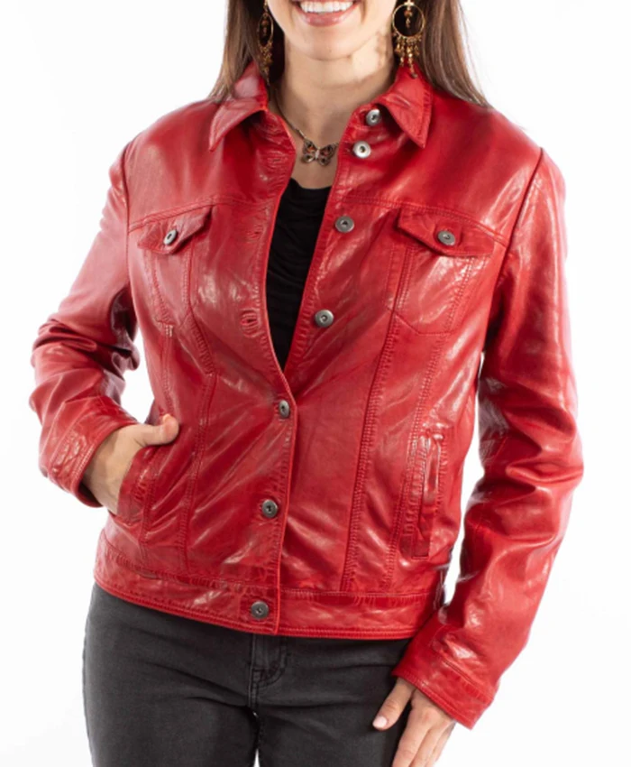 Murder in a Small Town S02 Red Leather Jacket For Sale