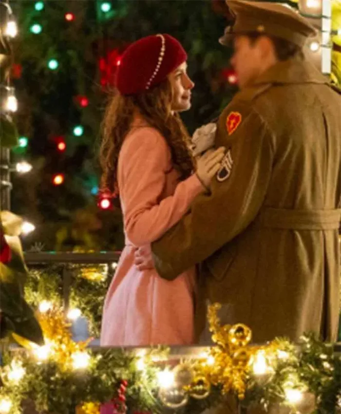 Natasha Bure Timeless Tidings of Joy Pink Coat For Sale