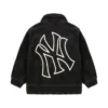 New York Yankees MLB 2025 Unisex Sherpa Jacket Black Back