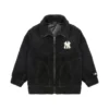 New York Yankees MLB 2025 Unisex Sherpa Jacket Black Front