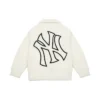New York Yankees MLB 2025 Unisex Sherpa Jacket White Back