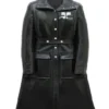 Nicôle Lecky Wild Cherry S01 Black Leather Coat For Sale