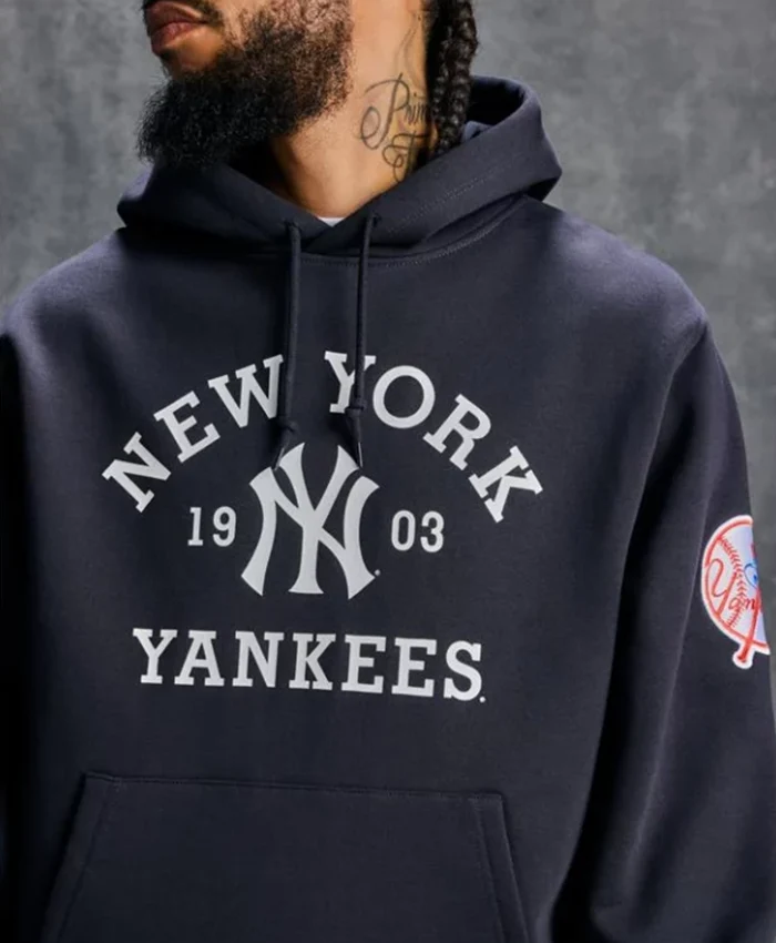 OVO x New Era x MLB New York Yankees Navy Hoodie For Sale