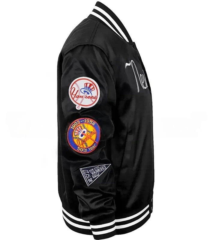 OVO x New Era x MLB Yankees Black Varsity Jacket For Sale