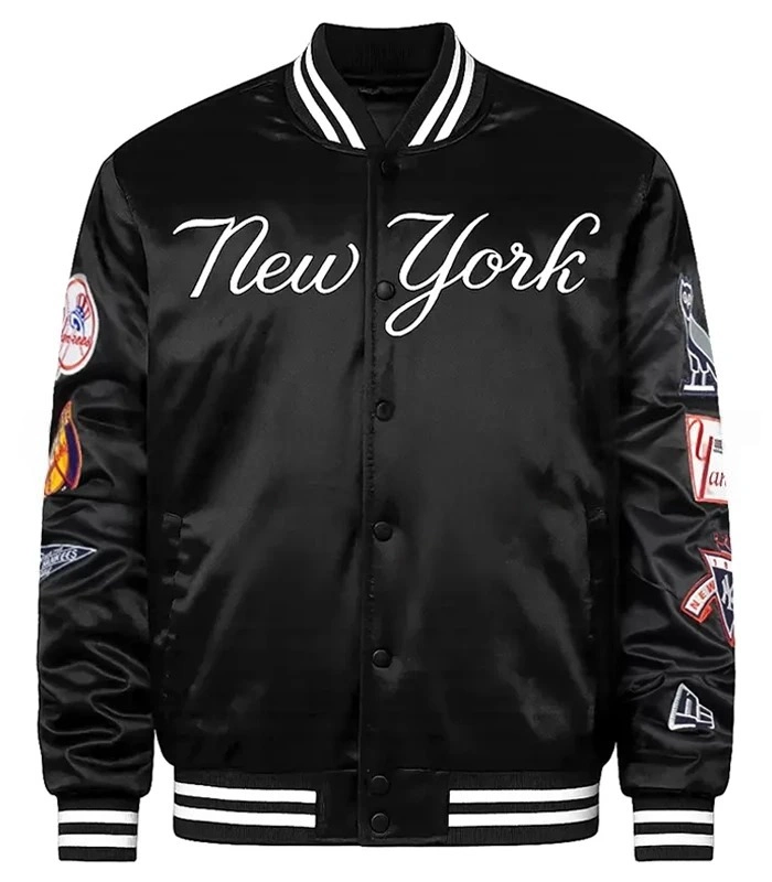 OVO x New Era x MLB Yankees Black Varsity Jacket