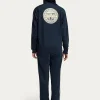 Oasis x Adidas 2025 White Stipped Tracksuit Blue Back