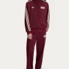 Oasis x Adidas 2025 White Stipped Tracksuit Maroon
