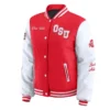 Ohio State Buckeyes Scarlet and White Puffer Jacket