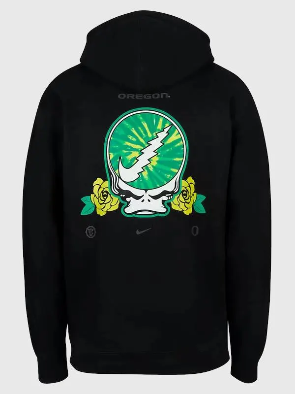 Oregon Ducks Grateful Ducks Sideline Black Pullover Hoodie