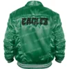 Philadelphia Eagles Silver Tab Trucker Green Satin Jacket