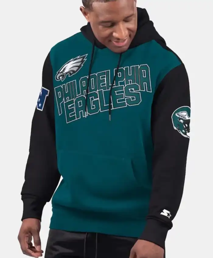 Philadelphia Eagles Starter Green Extreme Pullover Hoodie