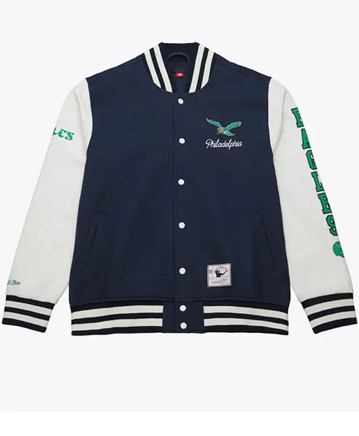 Philadelphia Eagles Washed Fleece Varsity Jacket