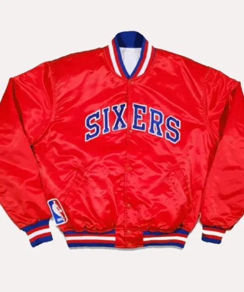 Philadelphia Sixers Starter Red Varsity Jacket