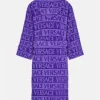 Purple Versace Belted Robe For Sale