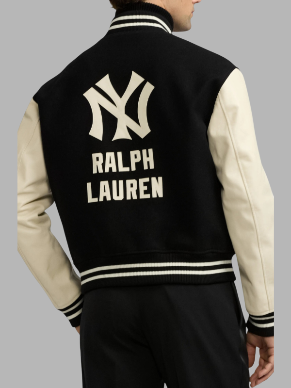 Ralph Lauren Yankees Wool-Blend Jacket Black & White