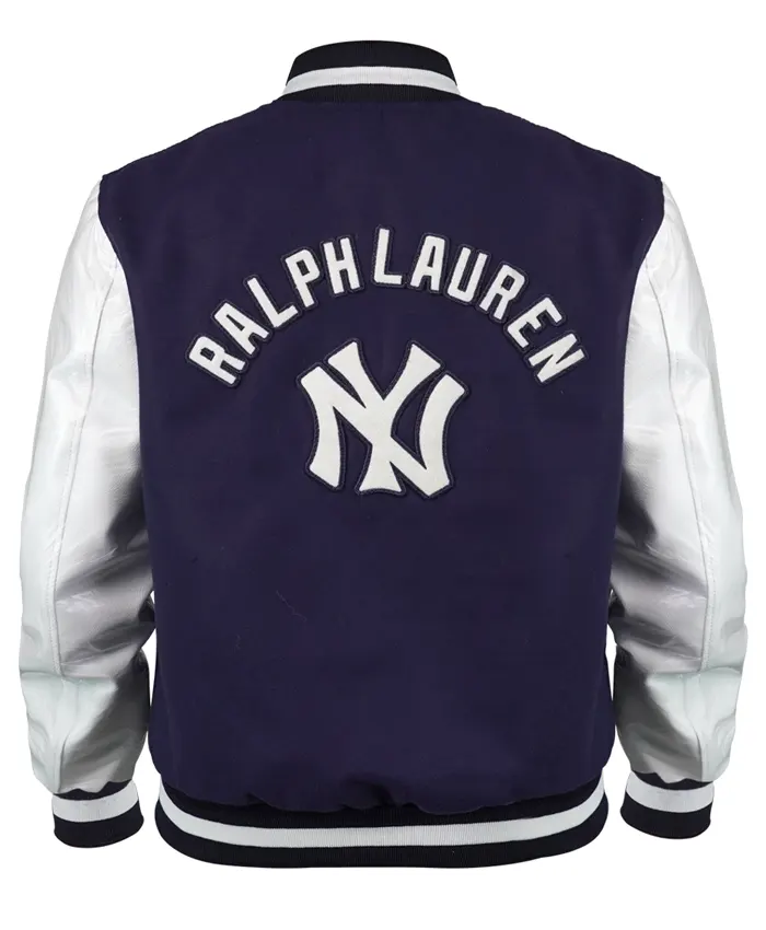 Ralph Lauren Yankees Wool-Blend Jacket Black and White