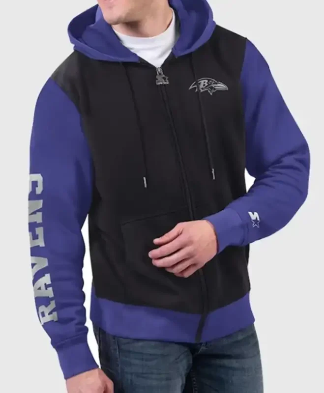 Ravens Starter Thursday Night Gridiron Full-Zip Hoodie