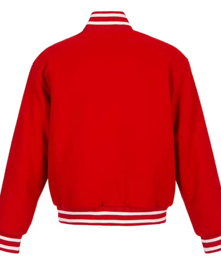 Red Calgary Flames Domestic Wool Varsity Jacket