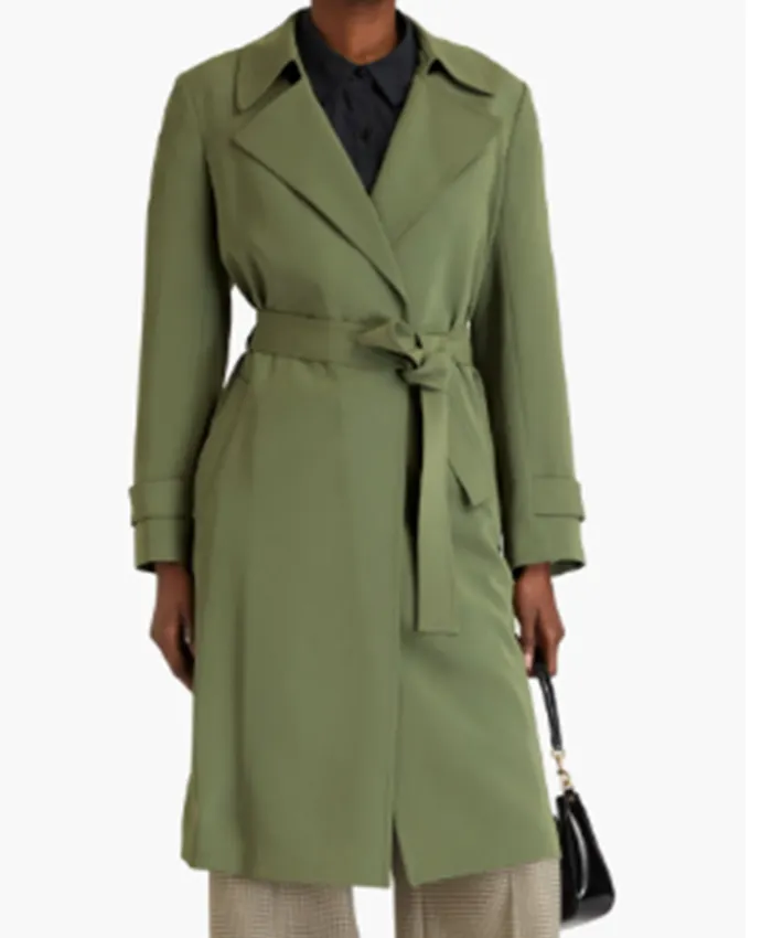 Renee Curry Law and Order SVU S27 Green Trench Coat For Sale