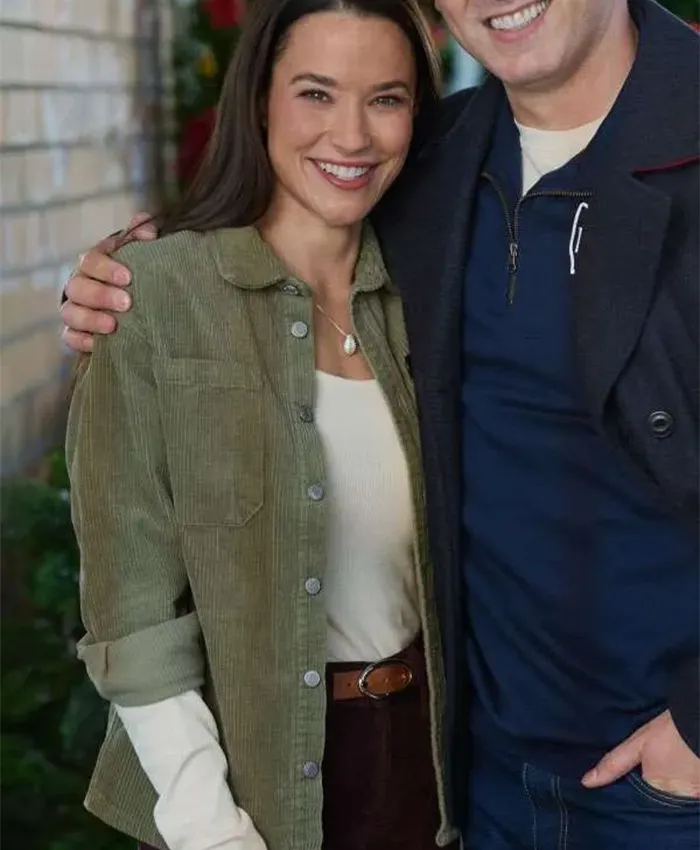 Rhiannon Fish The Christmas Cup Green Corduroy Jacket