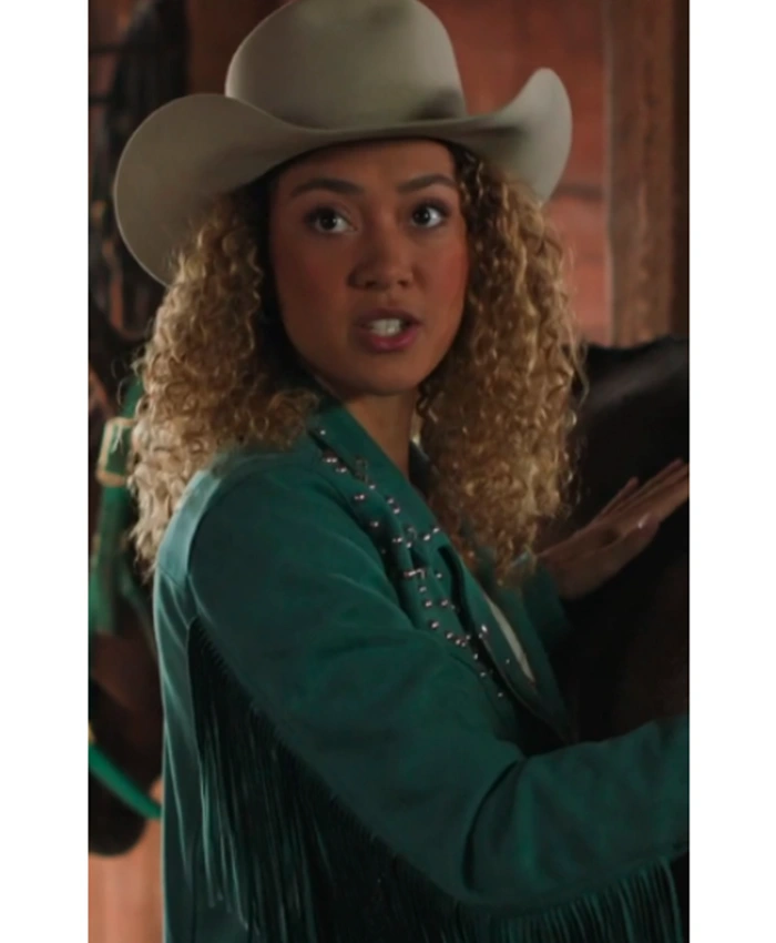 River Heartland S19 Studded Fringe Teal Jacket