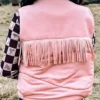 Rodeo 2025 Blush Fringe Pink Vest For Sale