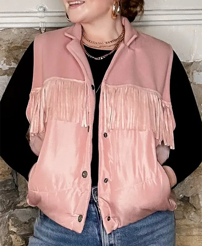 Rodeo 2025 Blush Fringe Pink Vest