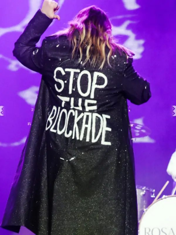 Rosa Linn STOP THE BLOCKADE Leather Coat