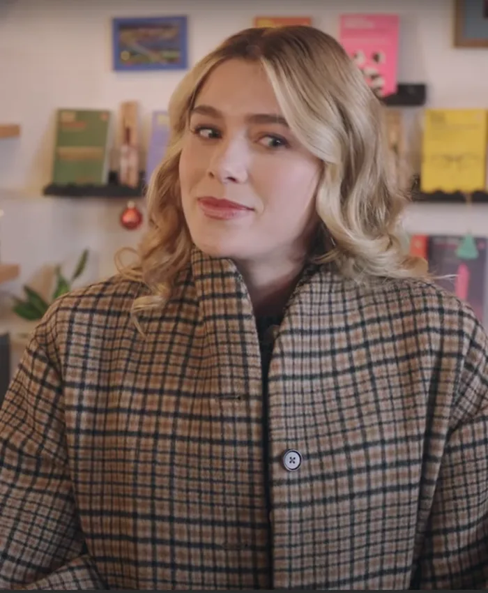 Rose Reid Christmas on Every Page Oversized Wool Jacket For Sale