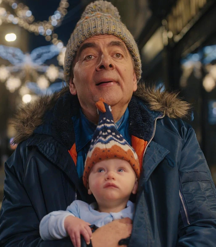 Rowan Atkinson Man VS Baby S01 Blue Parka Jacket