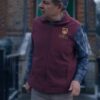 Rowan Atkinson Man vs Baby Maroon Vest