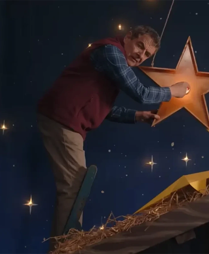 Rowan Atkinson Man vs Baby Maroon Vest