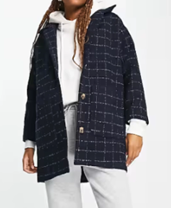 Ruth Calder Shetland S10 Checked Coat For Sale