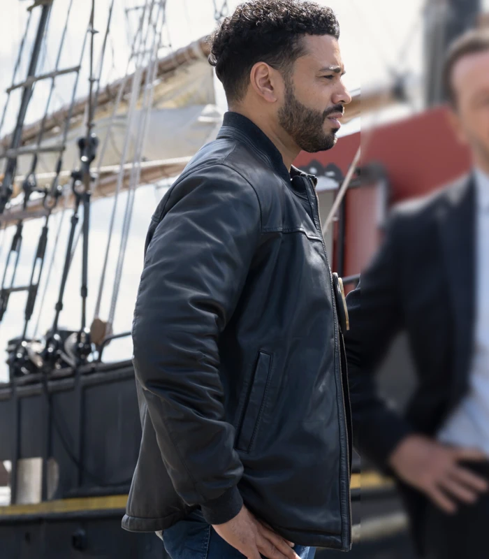 Ryan Broussard Boston Blue S01 Black Leather Jacket