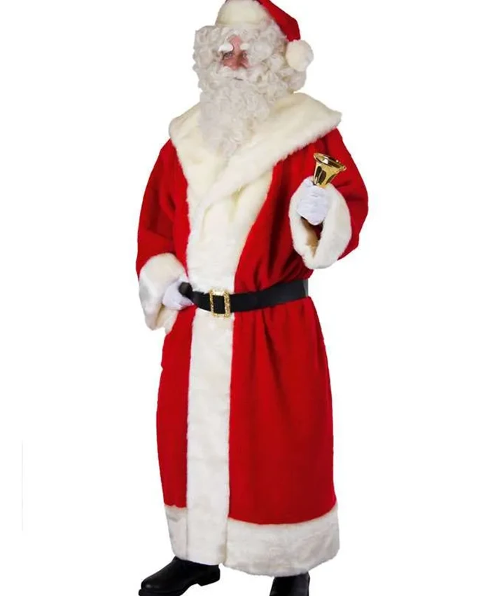 Santa Claus Christmas Costume Long Coat