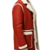 Santa Claus Red Christmas Shearling Jacket For Sale