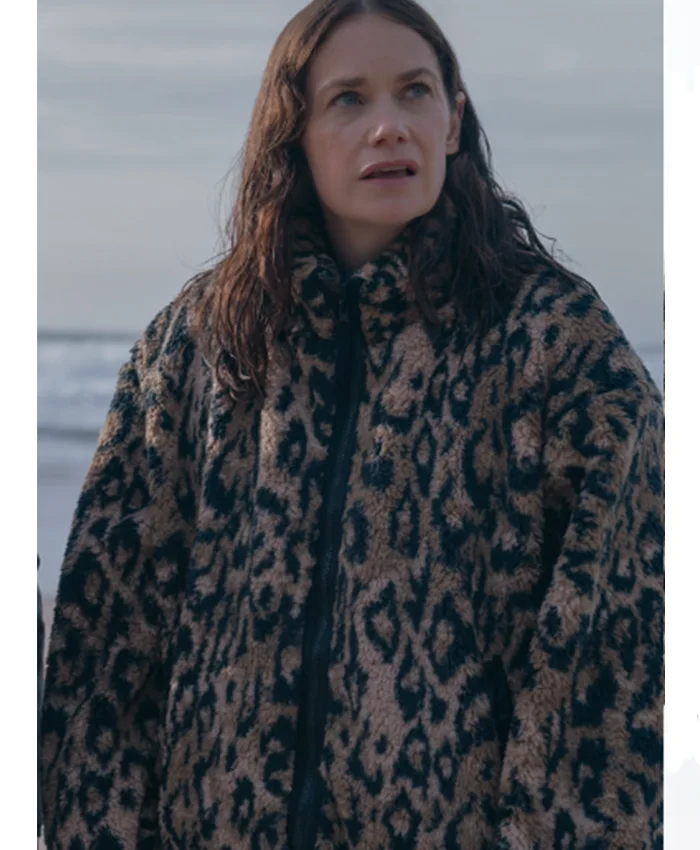 Sarah Trafford Down Cemetery Road S01 Leopard Print Jacket For Sale