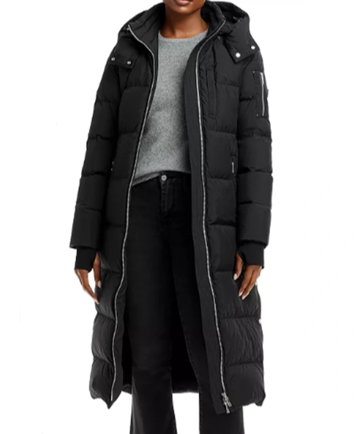 Sarah Truong Hudson and Rex S08 Black Puffer Coat For Sale