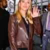 Scarlett Johansson CBS Mornings 2025 Leather Blazer