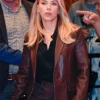 Scarlett Johansson CBS Mornings 2025 Leather Blazer For Sale