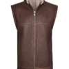 Sheepskin Lined Leather Vest