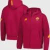 Shop AS Roma Adidas Anthem Red Jacket
