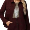 Shop Amber Oliveras Countdown S01 Maroon Jacket
