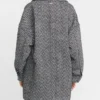 Shop Ashley Jensen Shetland S10 Grey Herringbone Coat