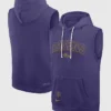 Shop Baltimore Ravens Sideline Purple Sleeveless Hoodie