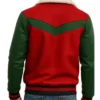 Shop Christmas Red and Green Varsity Jacket