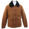 Shop David Harbour Stranger Things S05 Brown Puffer Jacket