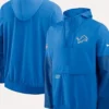 Shop Detroit Lions Nike Sideline Anorak Blue Hoodie Jacket